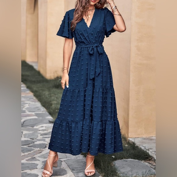 MASCOMODA Boho Swiss Dot Maxi Dress - Picture 9 of 9